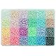 Bala&Fillic Größe 4mm 6/0 Glasperlen zum Auffädeln 24 Farben 3840pcs in Box Handwerk Kleine Rocailles Perlen für Schmuckherstellung