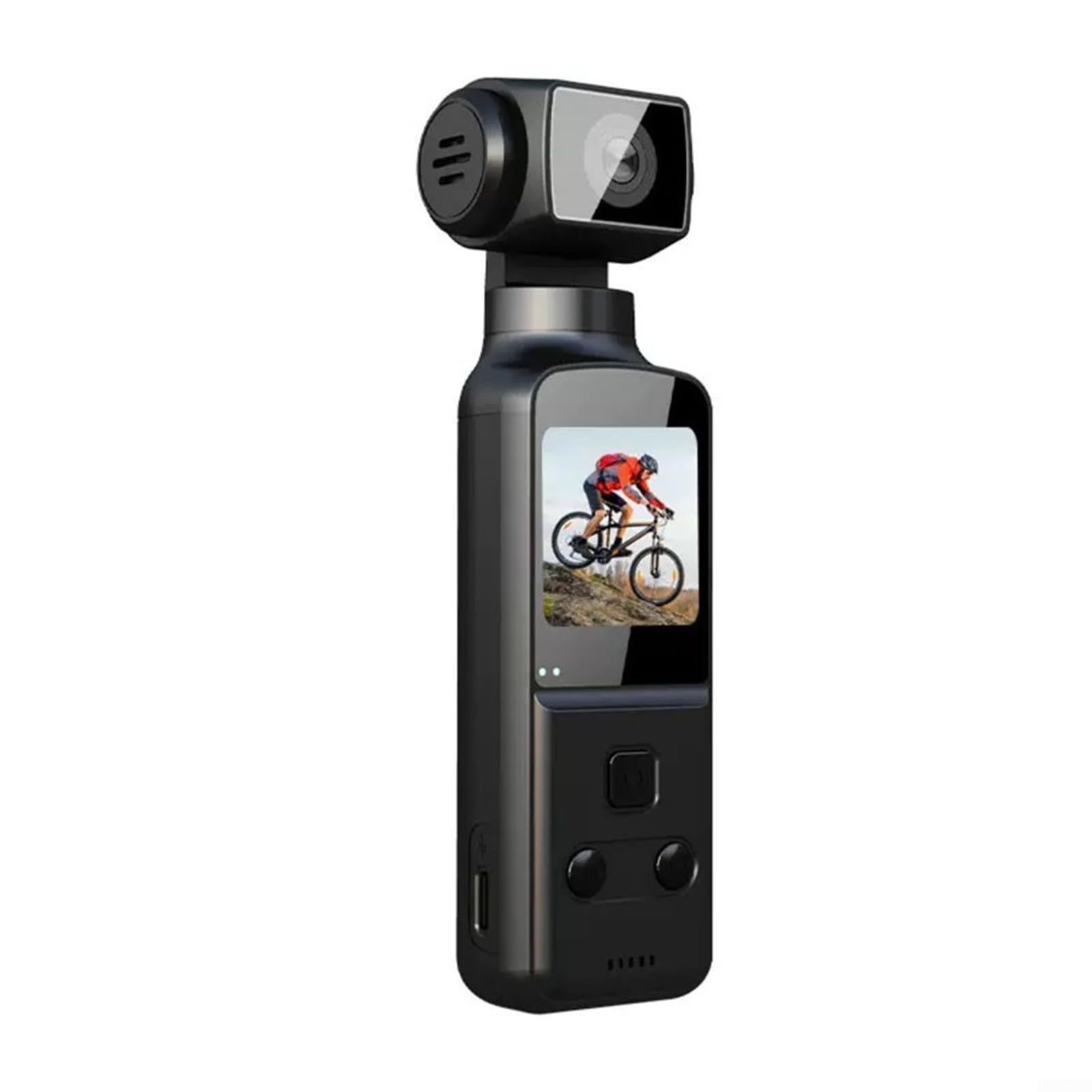 Pour caméra d'action compacte 4K, objectif rotatif 270°, stabilisation électronique, connectivité WiFi, batterie 1000 mAh, type port, sport et vlogging