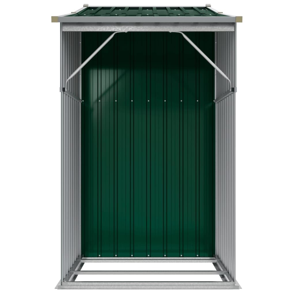 Abri de Jardin Vert 277x93x179 cm en Acier Galvanisé