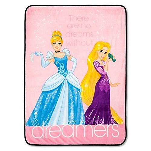 Disney Princess Throw Plush Blanket 46" x 60" Cinderella Rapunzel