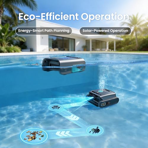 Image of (2026 New) AIPER Experts Duo: Robotic Pool Cleaner & Solar Pool Skimmer, 360 Top-to-Bottom Cleaning, 7 Day Hands-Free Care, 10x Faster Pool Cleaning with AI Patrol, Smart Parking, Gray & Blue