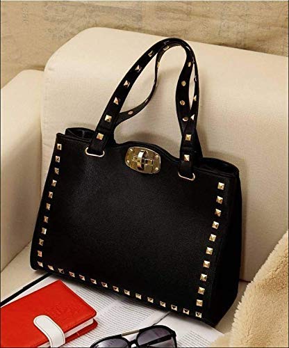 Pyramid Studs, 50 Pcs Nailheads Metal Punk Spikes Spots Square Rivets with Spikes (0.5 Inch, Gold)