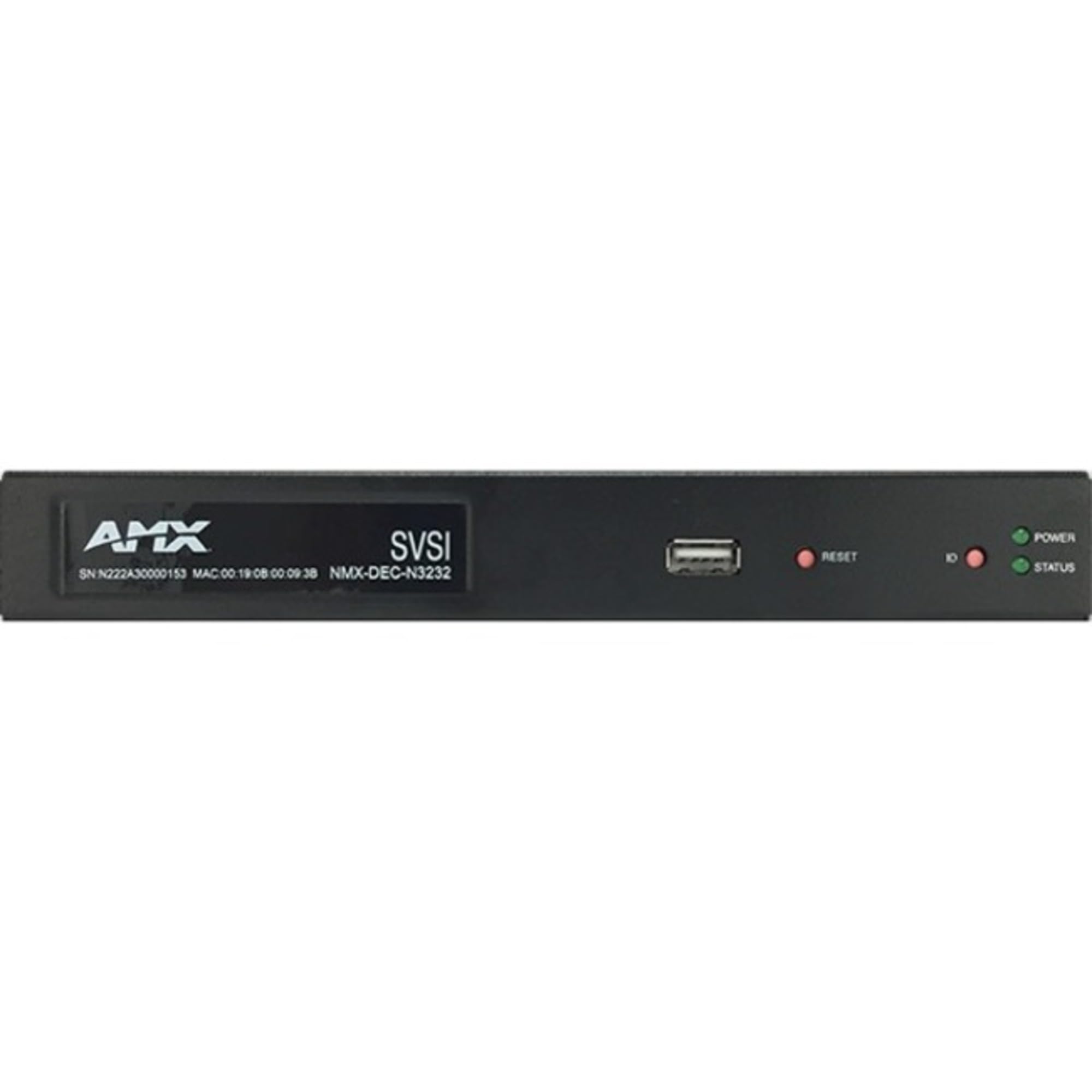 AMX H.264 Compressed Video Over IP Decoder, PoE, SFP, HDMI, USB for Record