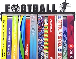 Medal Hangers Awards Holder Medal Rack Medal Display Stand Steel Best Gifts for Sporting Honors Black Football