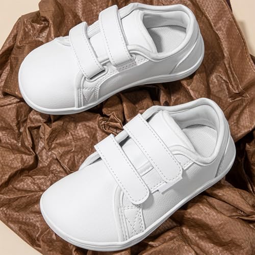 IWIHMIV Boys Sneakers Girls Casual Lightweight Soft Soled Running Shoes Comfortable Leather Walking Shoes3