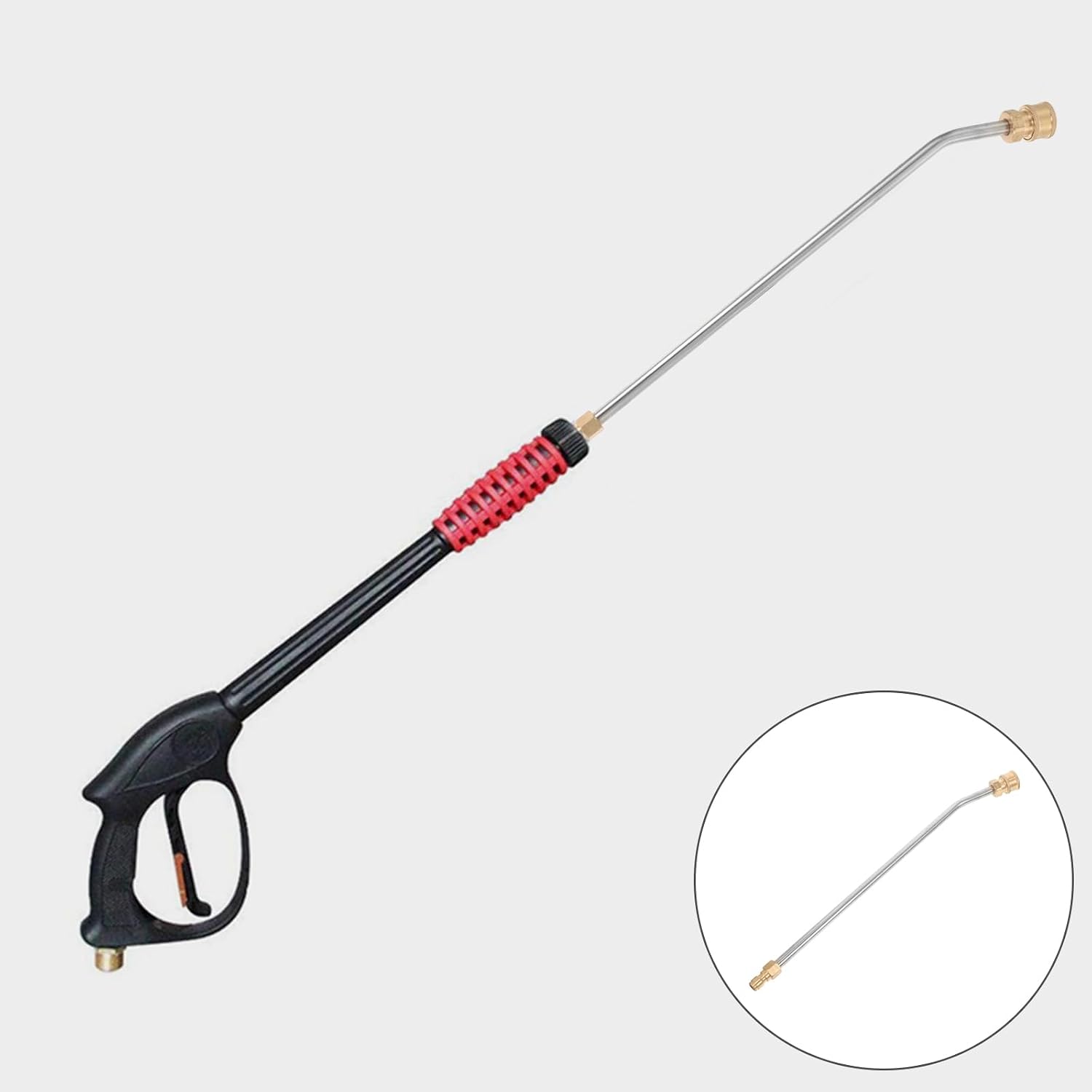Yardwe 14 Inch High Pressure Bent Rod Nozzle with 1/4 Inch Quick Connect for Car Washing and Air Conditioner Cleaning Extension Wand