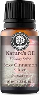 Sexy Cinnamon Clove Fragrance Oil 10ml for Holiday Diffuser Oils, Making Soap, Candles, Lotion, Home Scents, Linen Spray and Lotion