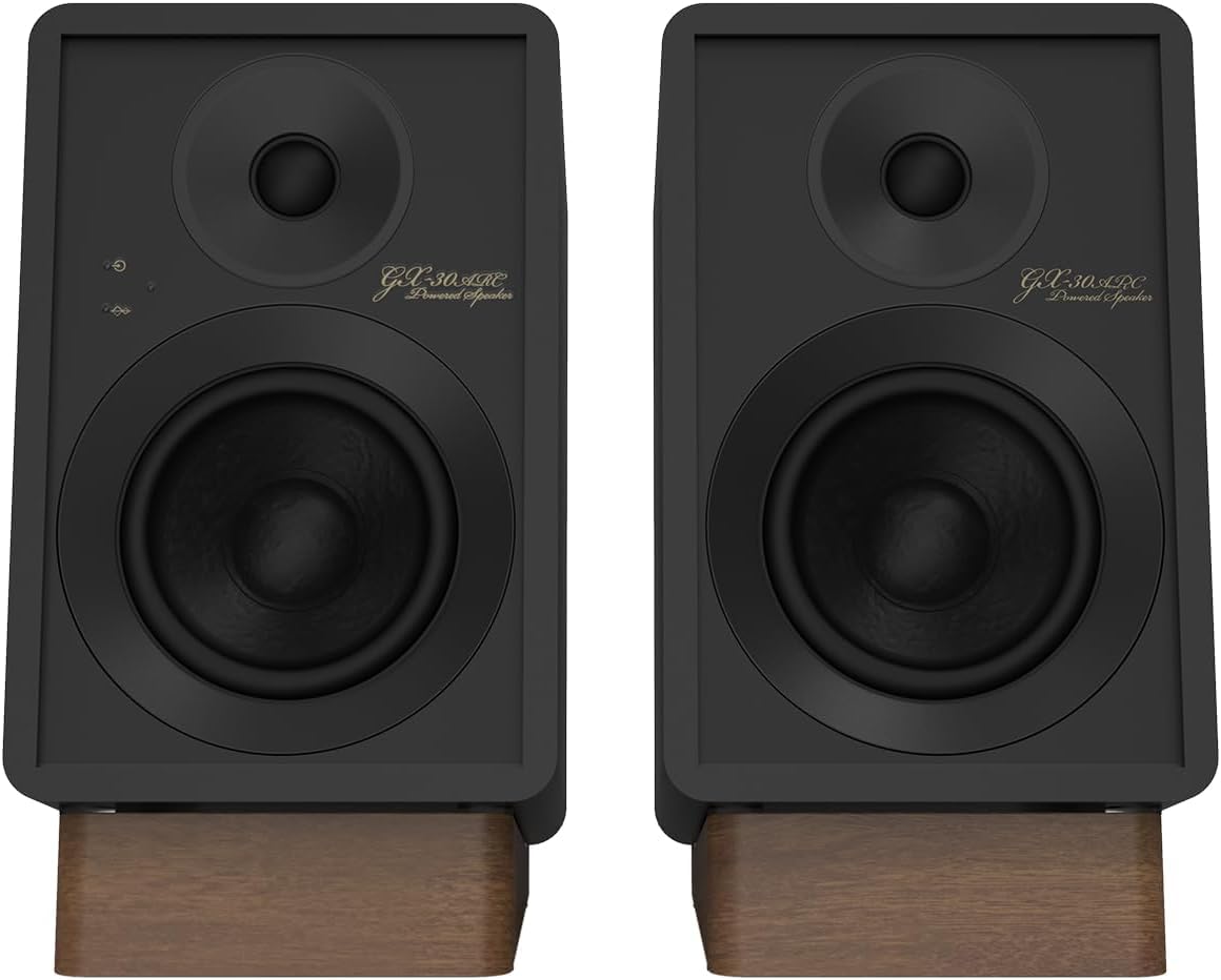 Onkyo Creator Series GX-30ARC Aktivlautsprecher, schwarz – 4" Tieftöner, HDMI ARC, USB/C, Line/Phono, optische Anschlüsse, Bluetooth 5.3 Audio-Konnektivität