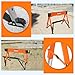 Gyfent Saw Horses 2 Pack, 4400Lbs Load Capacity Saw Horse Folding Heavy Duty Sawhorses 21-34in Adjustable Height Professional Saw Horse with 2x4 Bracket for Woodworking Carpenters Contractors, Orange