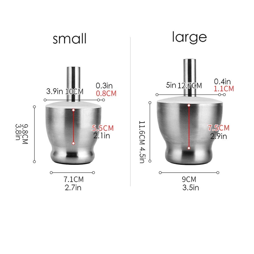 Pestle and Mortar Stainless Steel Masher Garlic Peeler Granite Organic Crusher Crusher Mortar Pestle