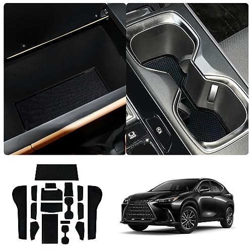 Tapis de console centrale Lexus NX antibruit et antidérapant garniture noire LUWU 18PCS