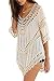 DEARCASE Women's V-Neck Long Sleeve Knit Splice Irregular Hem Blouse Tops