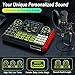 Podcast Microphone Bundle with Live Sound Card Audio Mixer, Podcast Equipment Bundle Sound Board with 3.5mm Condenser Microphone for Pc/Phone Live Streaming Singing Gaming,Voice Changer, Denoise