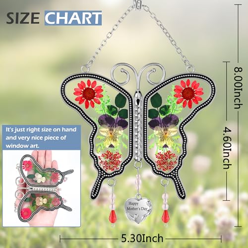 Attrape-soleil papillon cristal message maman amour