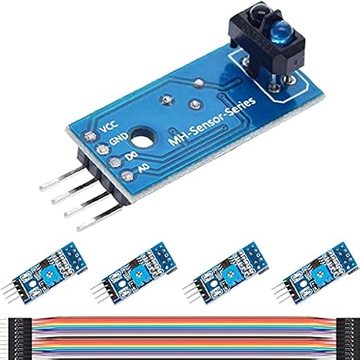 DAOKAI 5 uds. Módulos de sensor reflectante infrarrojo IR TCRT5000 3,3-5V Sensor de seguimiento IR Módulo de evitación de obstáculos con cable Dupont para robot de coche | Ya disponible en tu tienda friki favorita! En mundofriki.es!