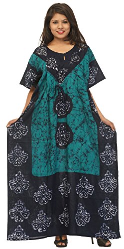 Image of Cotton Kaftan Dress Maxi Long Tunic Batik One Size