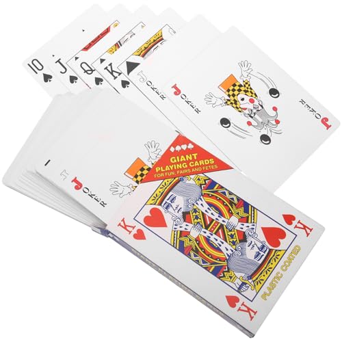 Jumbo Playing Cards Großformatige Pokerkarten Größer Robust Leicht Tragbar Für Erwachsene Party Spielspaß