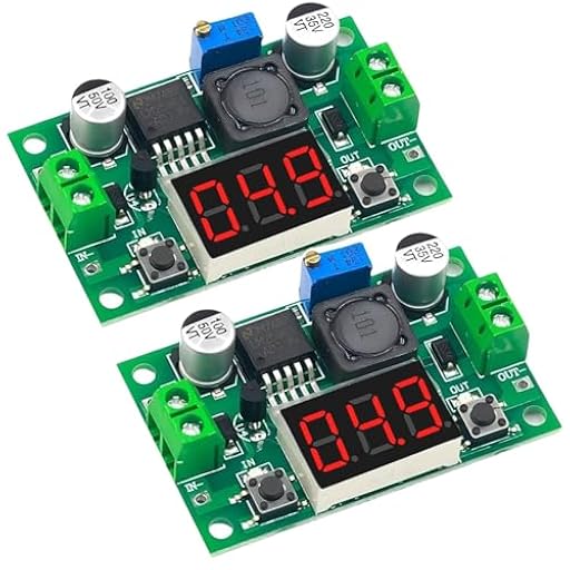 RUNCCI-YUN 2PCS DC-DC Power Buck Converter Módulo,Ajustable fuente de alimentación regulada Module, 4V-40V a 1.25V-37V 2A con Pantalla LED | Ya disponible en tu tienda friki favorita! En mundofriki.es!