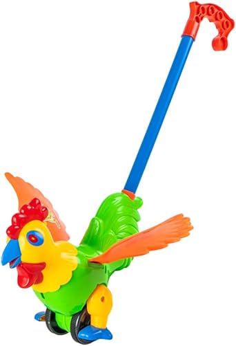 Baby Walker Toy for Toddlers Detachable Rooster Push Cart Colorful Design for Early Learning Cartoon Learning Walker for Boys and Girls Random Color