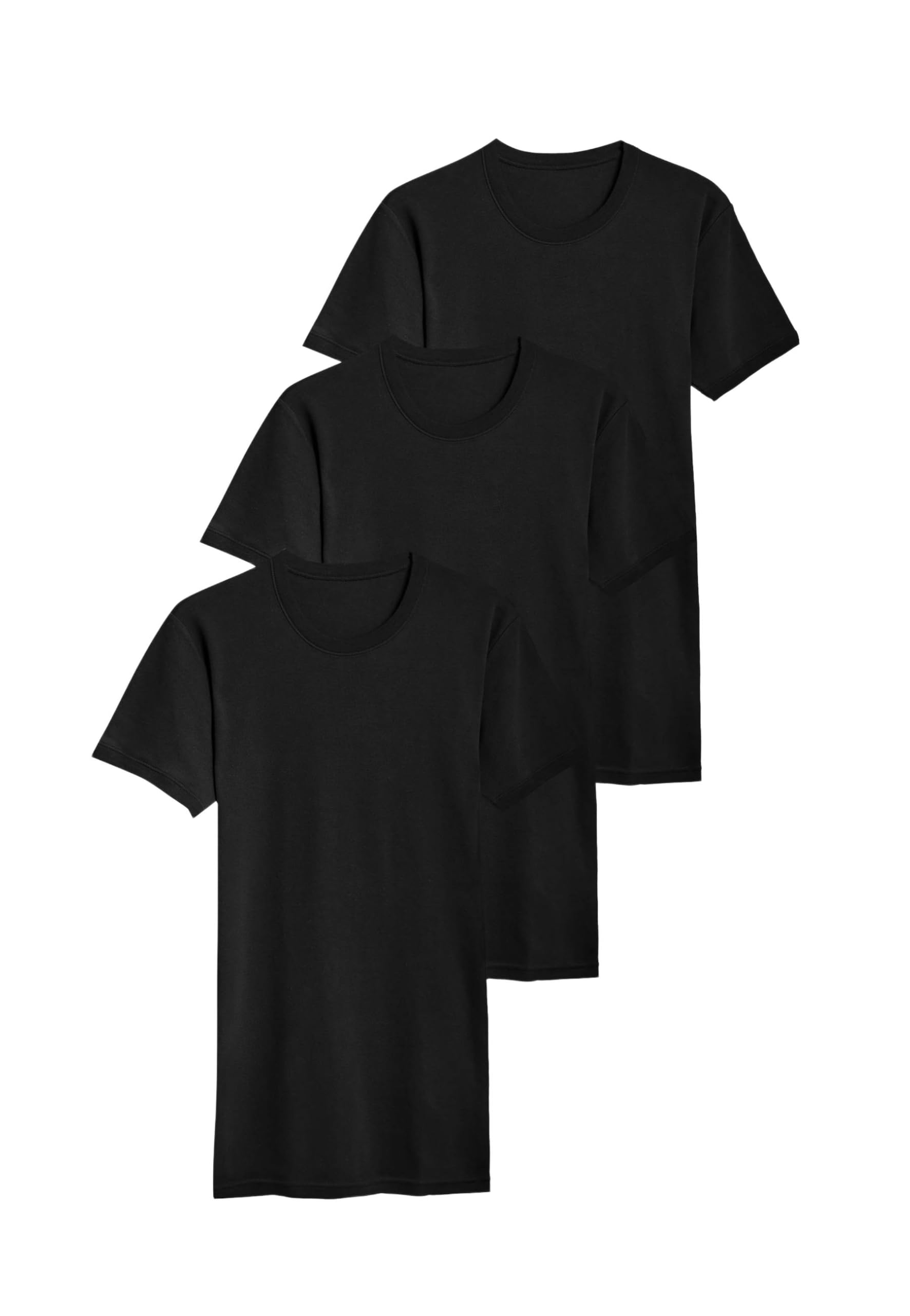 Marks & Spencer Camisetas de Algodón Puro para Hombre Pack de 3, Ajuste Normal