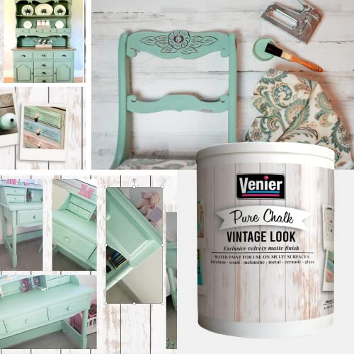 Venier Matte Clear Finish - 33.81Fl.oz. Protective Paint - Water Based Acrylic Top Coat Sealer - Clear Matte Paint For Metal & Wood Furniture #TOP4