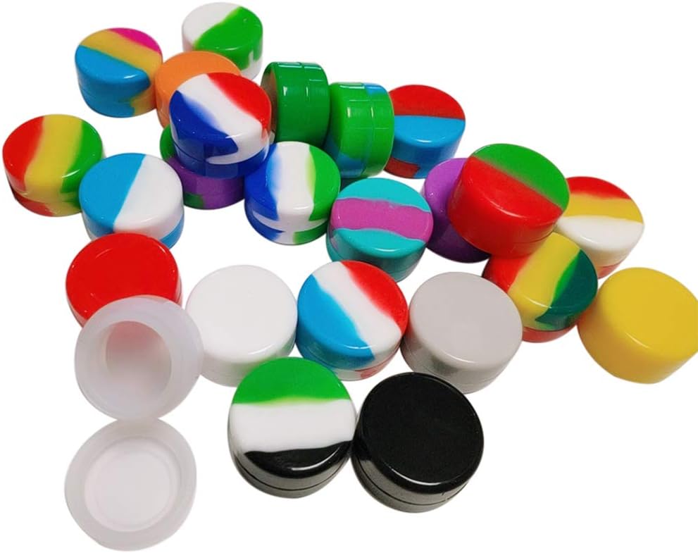 7ml Lots Silicone Container Box 18 colors 100pcs