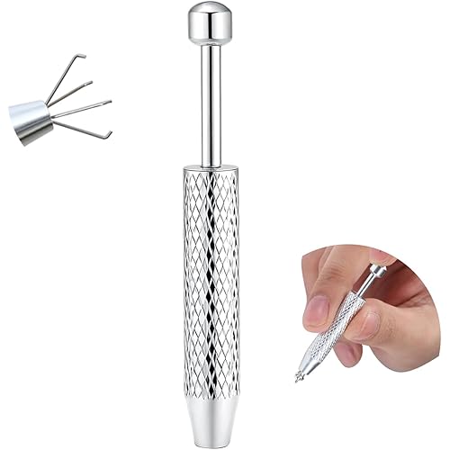 Piercing Taper Ball Grabber Tool for Changing Jewelry - 14G 16G 18G 20G Stainless Steel Flat Back Earrings Applicator Tool Threadless Insertion Pin Thread Body Piercing Kit for Ear Nose Lip