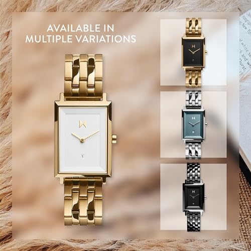 MVMT Signature Square Watches for Women - Premium Minimalist Women’s Watch - Analog, Stainless Steel, 5 ATM/50 Meters Water Resistance - Interchangeable Band - 24mm4
