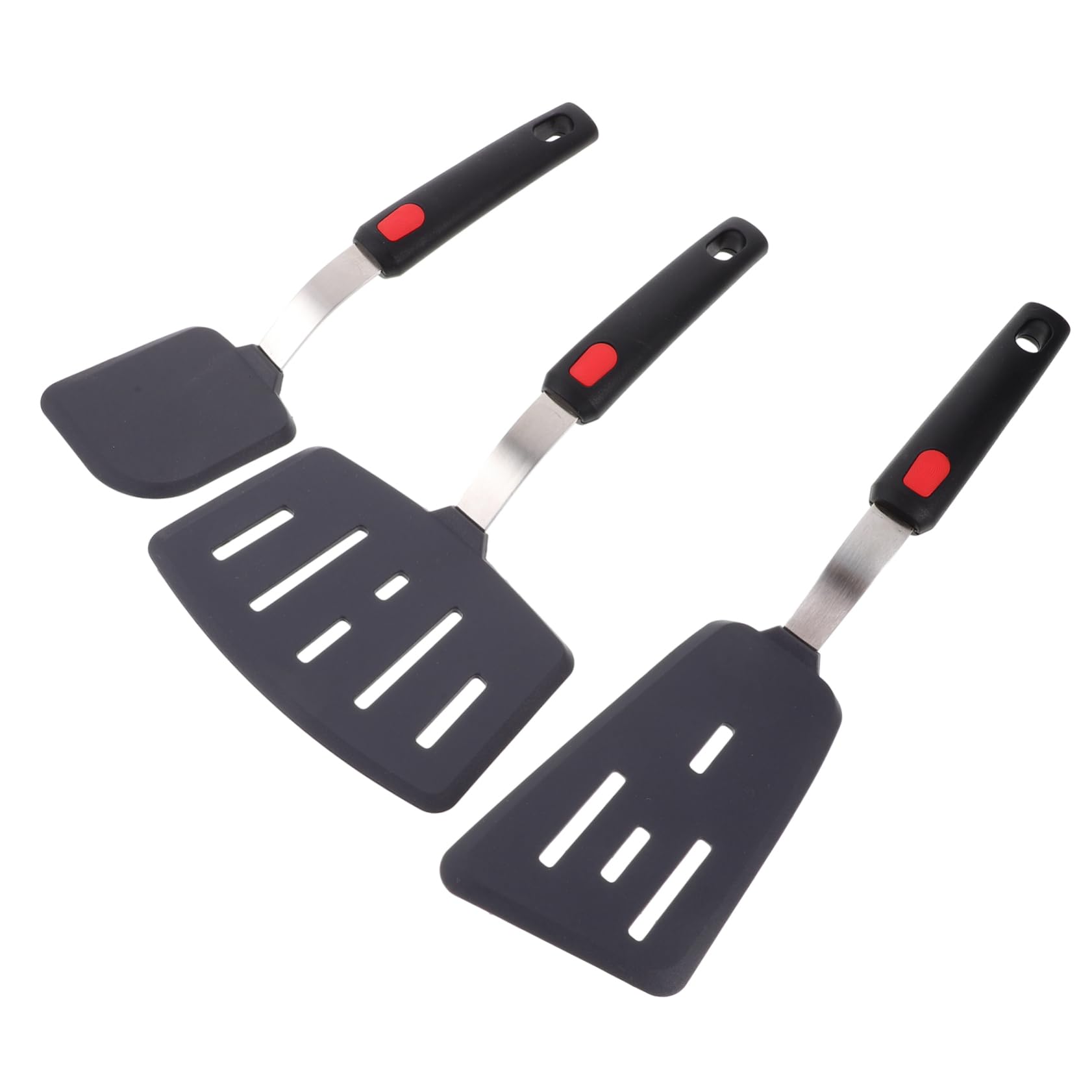 Yardwe 3 Set Spatole Silicone Riutilizzabili Per Cucinare Utensili Multifunzionali Per Wok Antiaderenti E Facili Da Per Pancake E Frittate 3 Pezzi * 3