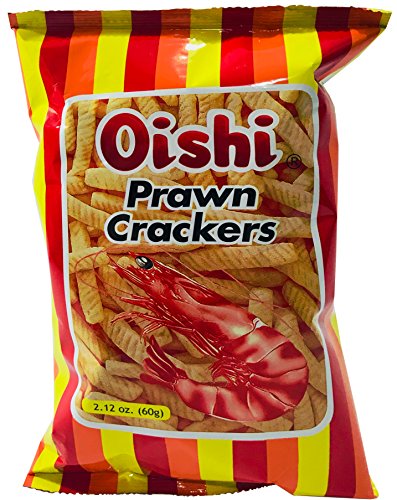 Oishi Lot de 4 craquelins aux crevettes saveur originale 60 g