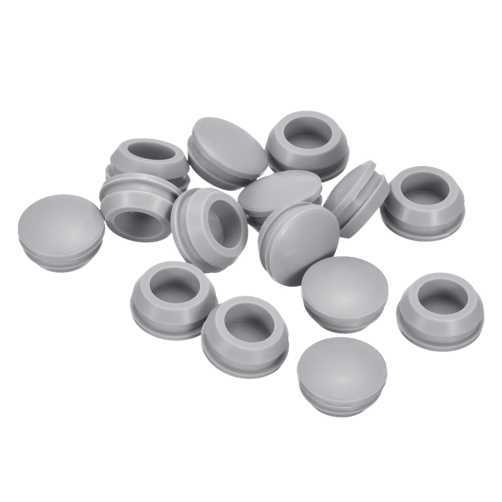 Bouchon en silicone gris de 15 mm pour bouteille et tuyaux