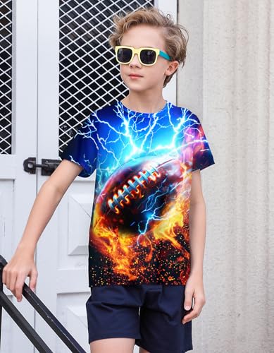 Image of 3D Graphic Short Sleeve Shirts Boys Girls Cool T-Shirt Unisex Novelty Tees for 7-12 Years Teens