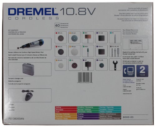 Image of Dremel 8000-03 10.8-Volt Lithium Ion Cordless Rotary Tool