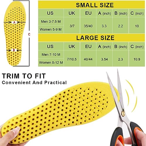 Image of Ailaka Elastic Shock Absorbing Height Increasing Sports Shoe Insoles, Soft Breathable Honeycomb Orthotic Replacement Inserts for Men & Women