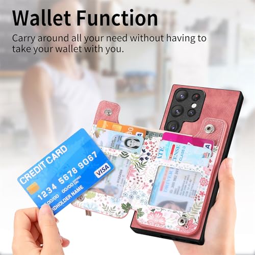Étui pour Samsung Galaxy A36 marron housse portefeuille en cuir floral - 2