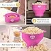 POPCO Hotpop Silicone Popcorn Popper - Large Microwave Corn Popper with Handles - Dishwasher Safe Silicone Popcorn Bowl - Ideal for Quick Snacks - Transparent Pink