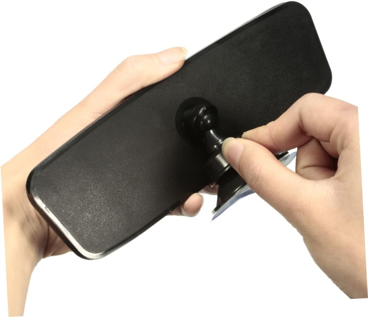 OUNONA Panoramic Rear View Mirror for Car Wide Angle Suction Mirror Replacement for Interior Rearview