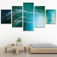 SIGNWIN 5 Panel Canvas Wall Art Modern Art Abstract Closeup Industrial Modern Art Multicolor Patterns for Home Decorations Ready to Hang - 60