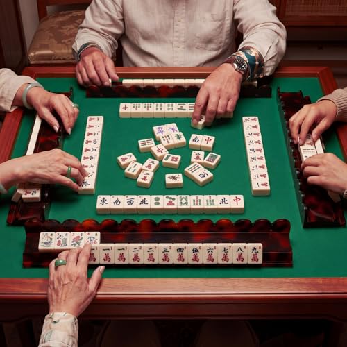 Set de 4 estantes para Mahjong con empujador magnético miniatura 6
