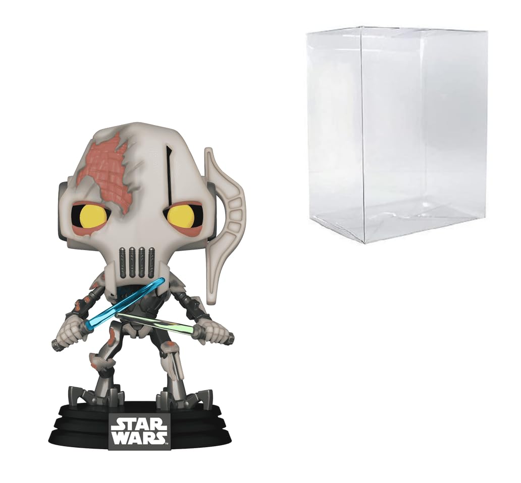 POPStar Wars - General Grievous with Battle Damage #646 Exclusive Bundled with Compatible Box Protector Case
