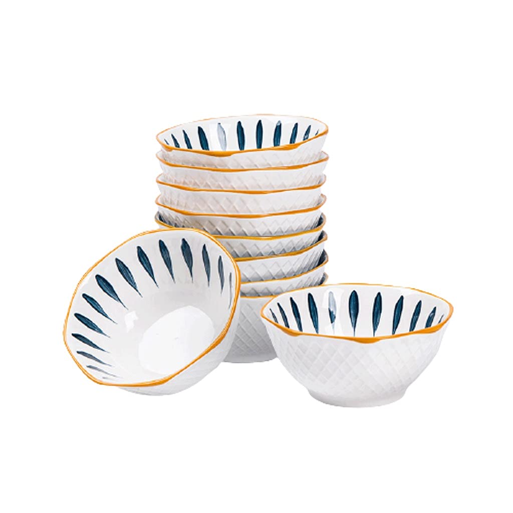 Bols à Céréales Bols de céréales Ensemble de 10 grands bols à soupe Bols céramiques Nouilles Ramen Bols Set Serving Bols for Pâte à curry Bowl Bowl pour Pâtes Salade ( Taille : 10 UK , Color : Bluegra