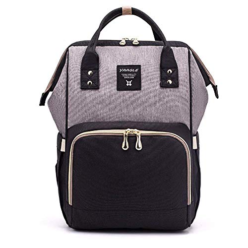 Diaper Bag Backpack Large Capacity Baby Nappy Changing Bags for Mom Daddy, Multi-Functional with Waterproof Fabric by YAAGLE