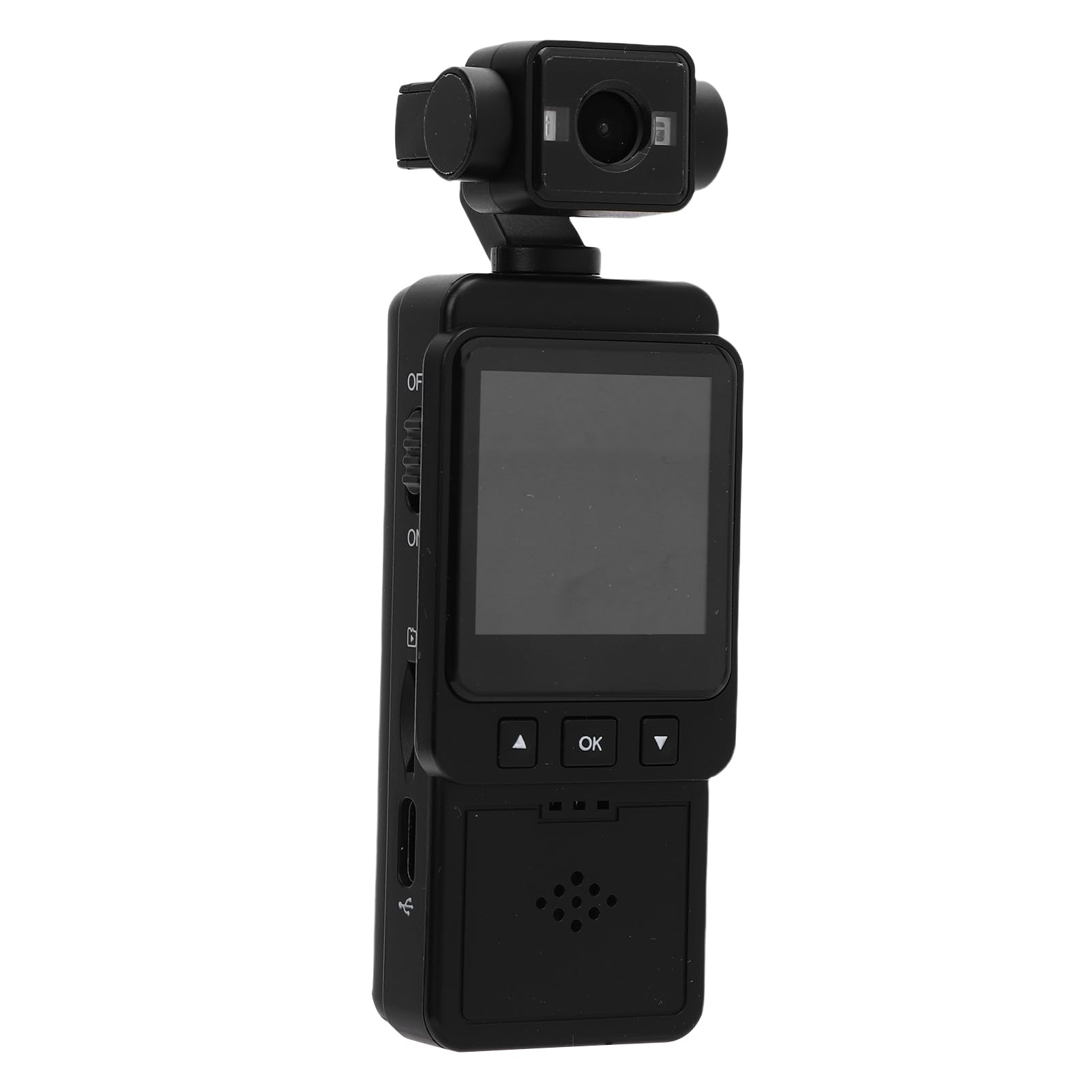 VBESTLIFE Videocámara de Bolsillo HD de 1080p, Cámara Portátil WiFi con Lente Giratoria de 360 ​​°, Cámara de Cuerpo con Abrazadera para Viajar