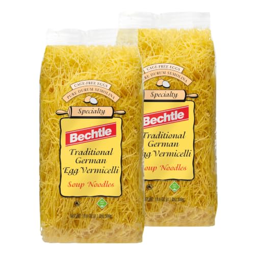 Bechtle Traditional German Egg Noodles - Thin Soup Pasta Made with Cage-Free Eggs & Durum Wheat...