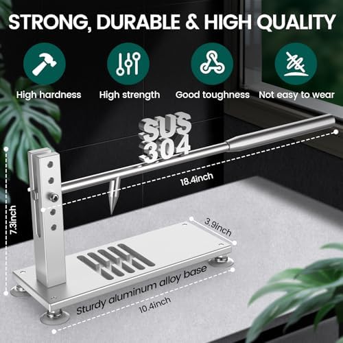 Oyster Clam Opener Machine Adjustable Oyster Shucker Machine Shucker Tool Set Including Knives, Glove and G-Clip, Seafood Tools for Hotel Family Buffet