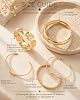 iF YOU Gold Bangle Bracelets for Women, Dainty Knot 14K Gold Plated Multi Layer Bangle Cuffs, Personalized Boho Chunky Bracelets for Women Jewelrys Set Gifts #4