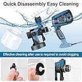 1400ML 3-in-1 Paint Sprayer, 800W Professional HVLP Electric Spray Gun for Walls Fence Furniture, 4 Nozzles & 3 Patterns, Detachable Container for Easy Cleaning (Blue) - Image 5