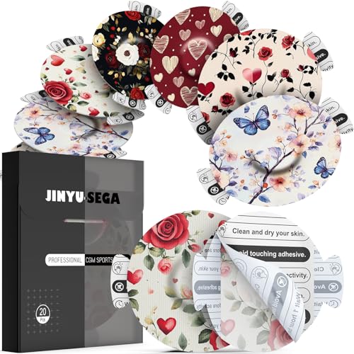 Sensor Covers for Libre 3 Waterproof - 20pcs Adhesive Patches for Libre 3,with Easy-Peel Tab Pre-Cut Backing,CGM Sensor Tape for 10-14 Days Valoria