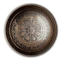 Premium Tibetan Singing Bowl Set – Handmade in Nepal Sound & Meditation Bowl – Spiritual Decor for Yoga, Wellness Spaces & Relaxation by Himalayan Bazaar (Brown & Red) — image 4