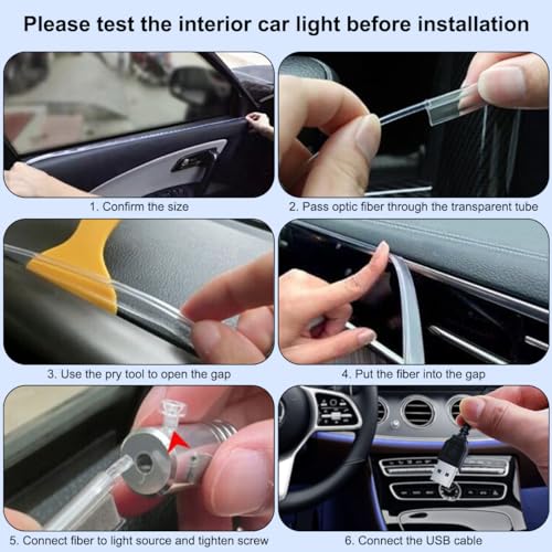 Smart Car Interior Lights: RGB Ambient Lighting Kit with Wireless Control and Music Sync